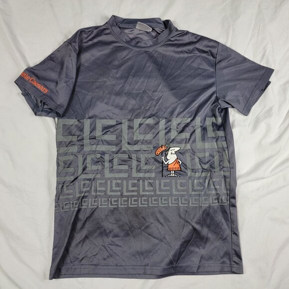 Little Caesars Employee Uniform Adults Medium Gray Shirt Work Wear - Picture 1 of 9